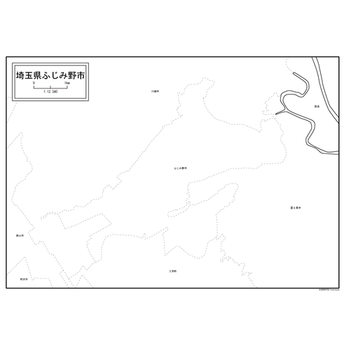 ふじみ野市の白地図のサムネイル