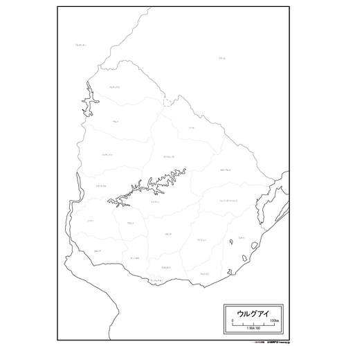 ウルグアイの白地図のサムネイル