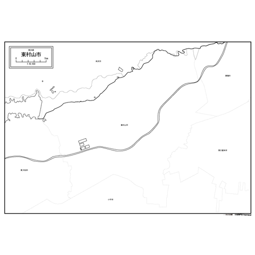 東村山市の白地図のサムネイル