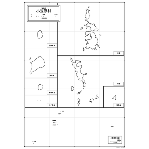小笠原村の白地図のサムネイル