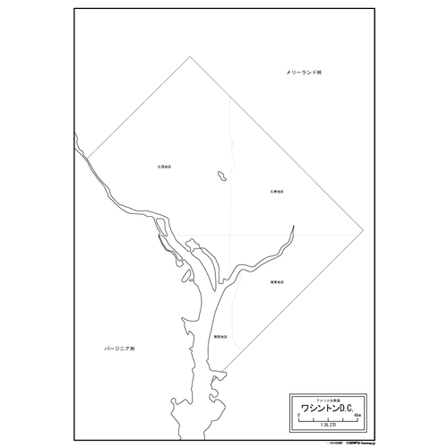 ワシントンD.C.の地図のサムネイル