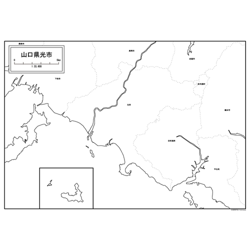 光市の白地図のサムネイル