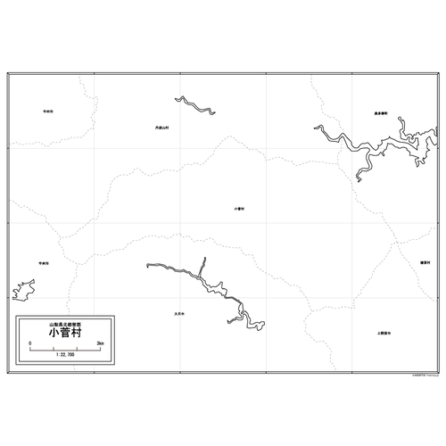 小菅村の白地図のサムネイル