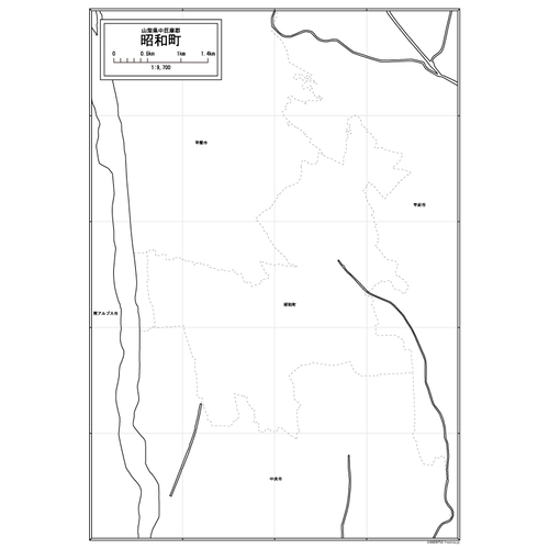 昭和町の白地図のサムネイル