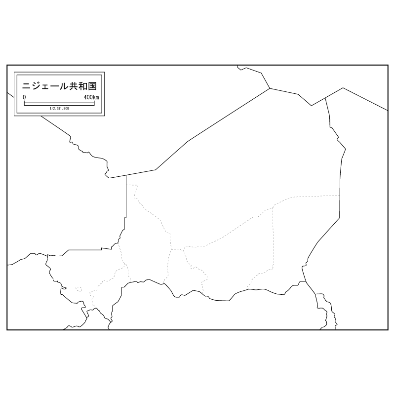 ニジェールの白地図のサムネイル