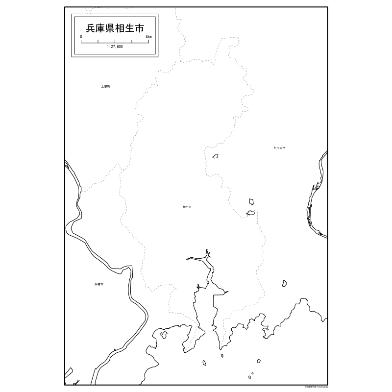 相生市の白地図のサムネイル