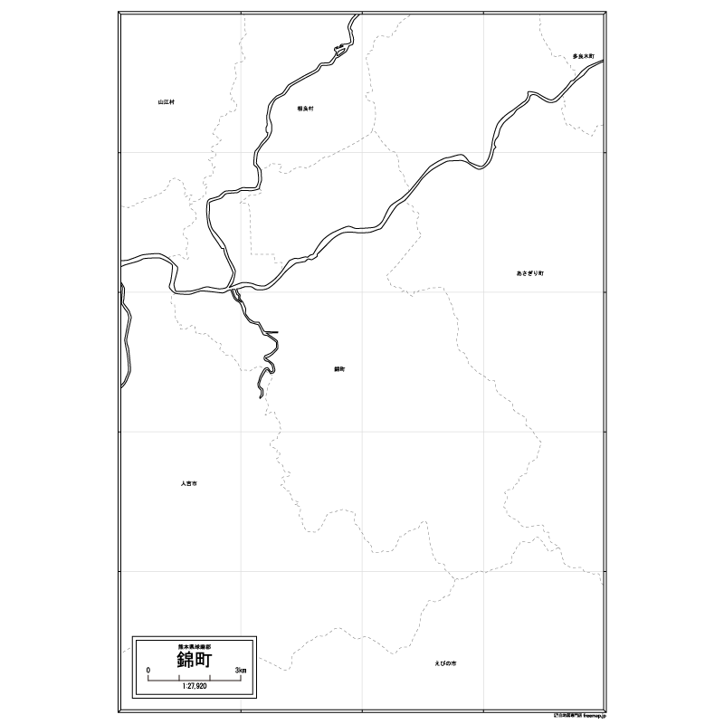 錦町の白地図のサムネイル