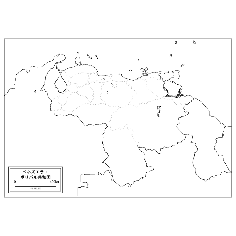 ベネズエラの白地図のサムネイル
