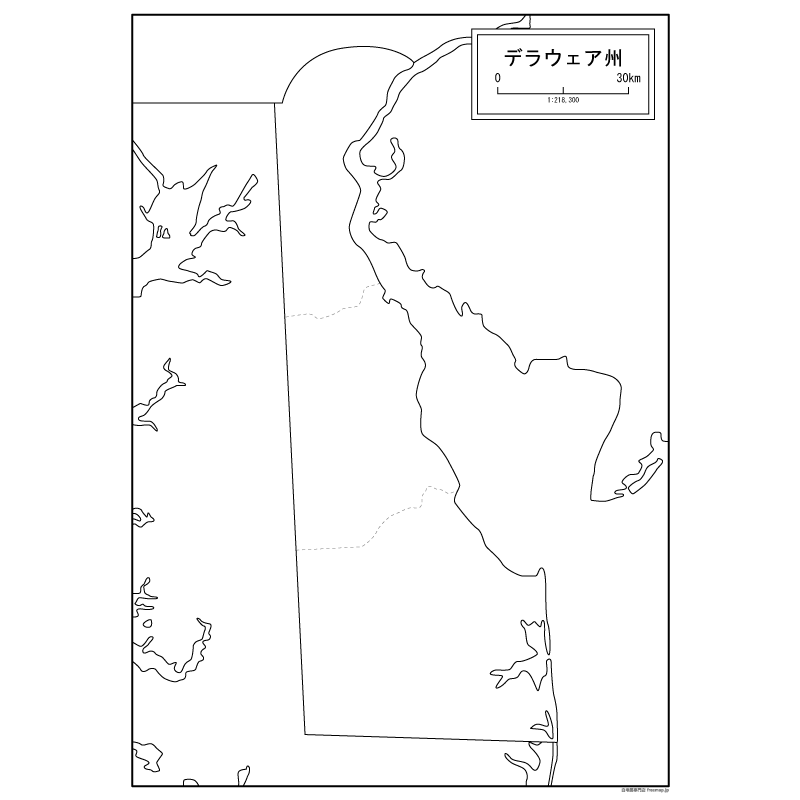 デラウェア州の地図のサムネイル
