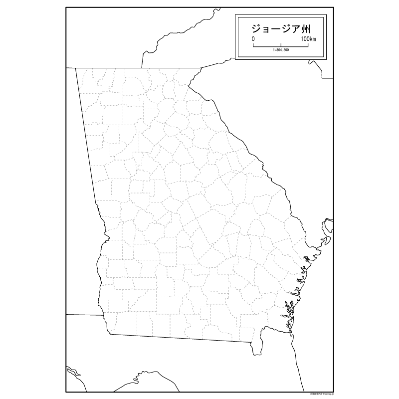 ジョージア州の地図のサムネイル