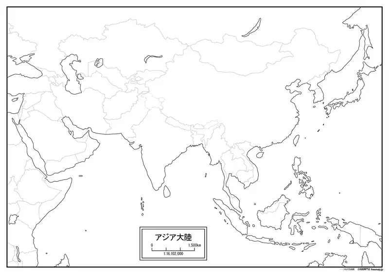 アジア大陸の画像