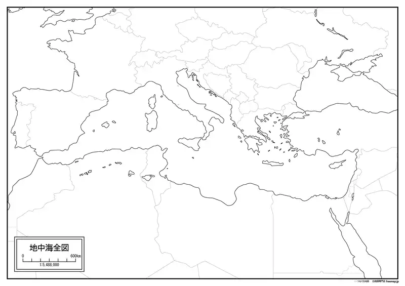 地中海全図の画像