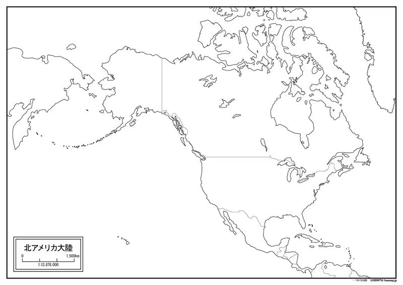 北アメリカ大陸の画像