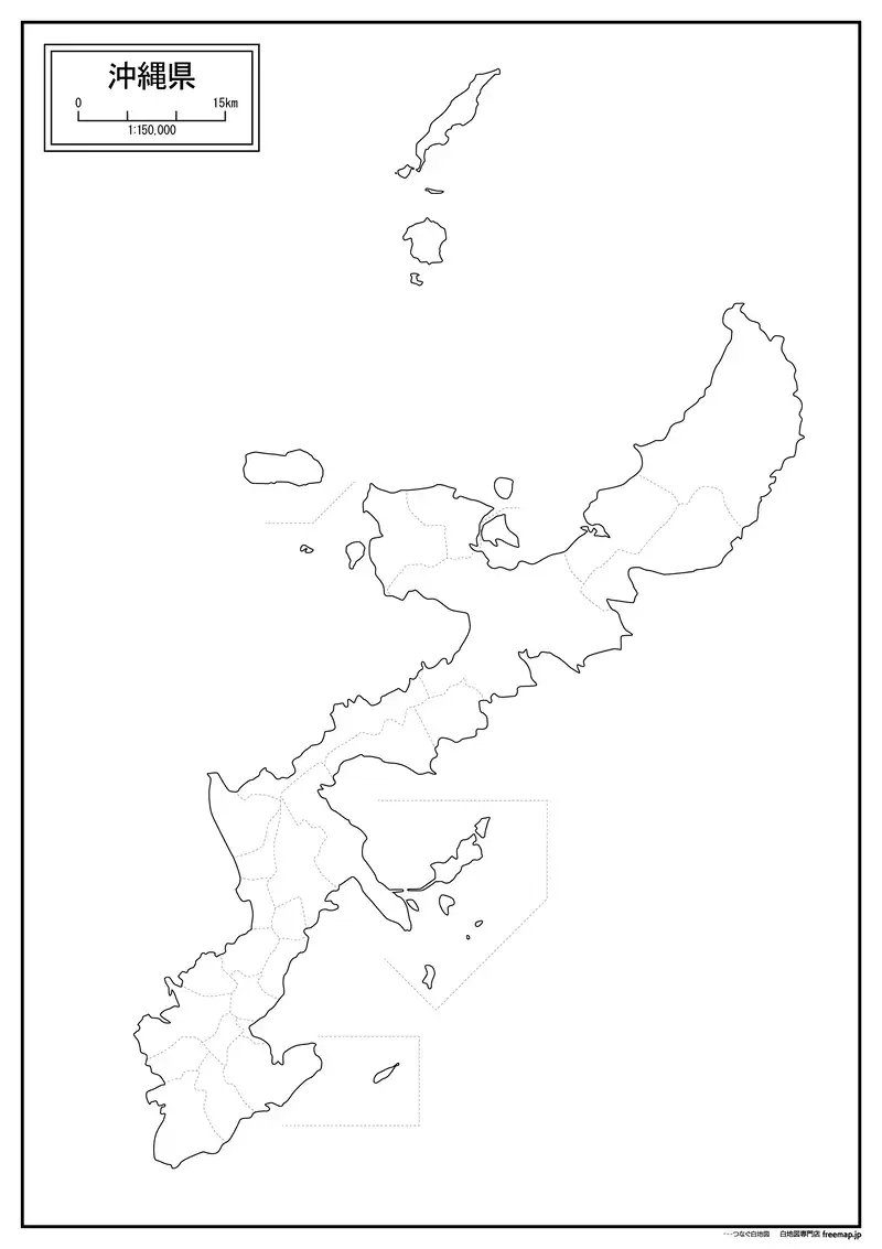 沖縄県-本島周辺図の画像
