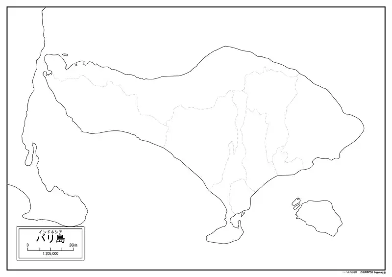バリ島全図の画像
