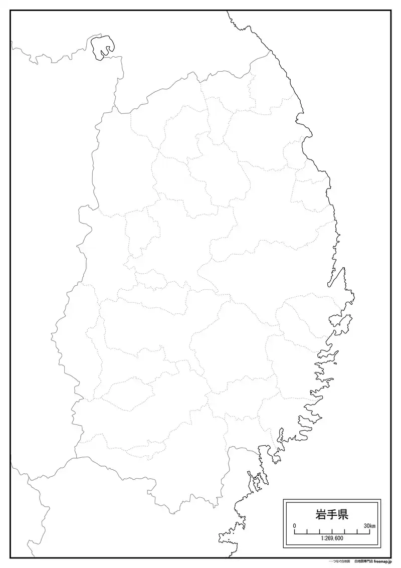 岩手県 | 白地図専門店