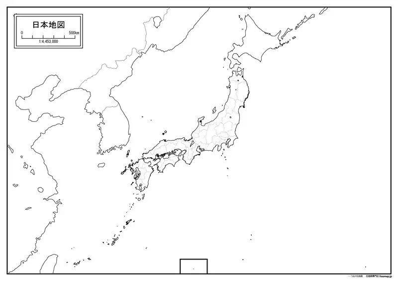 日本地図-簡易版の画像