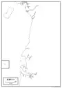 海岸線や川・池のみ記載